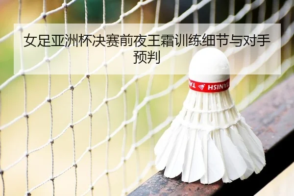 女足亚洲杯决赛前夜王霜训练细节与对手预判 - leyu
